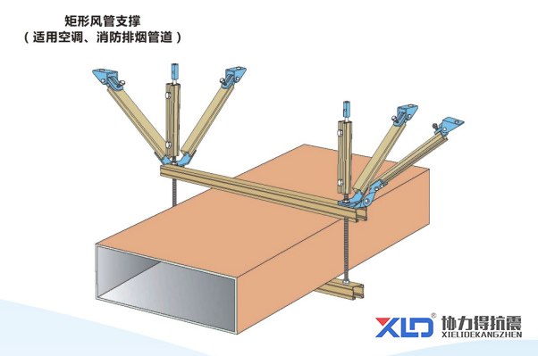 風管雙向抗震支架示意圖